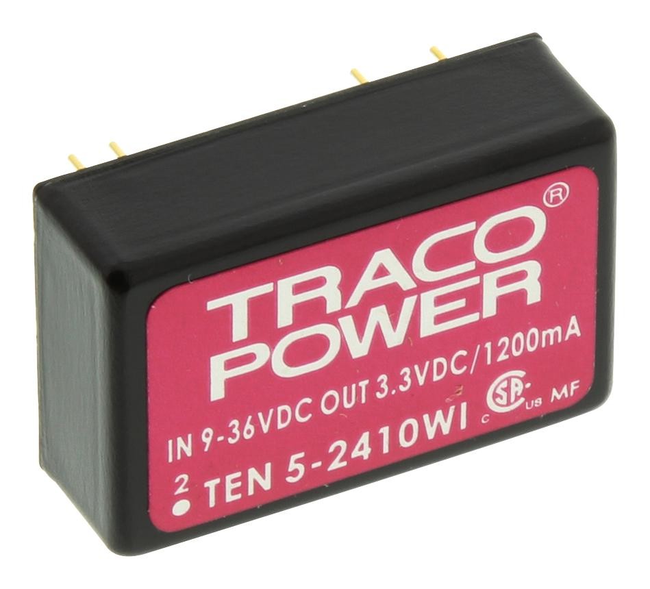 Traco Power Ten 5-2410Wi Converter, Dc/dc, 6W, 3.3V/1.2A