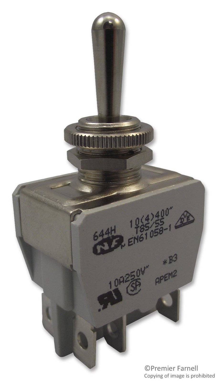 Apem 644H/2 Switch, Dp3T, 10A, 250Vac