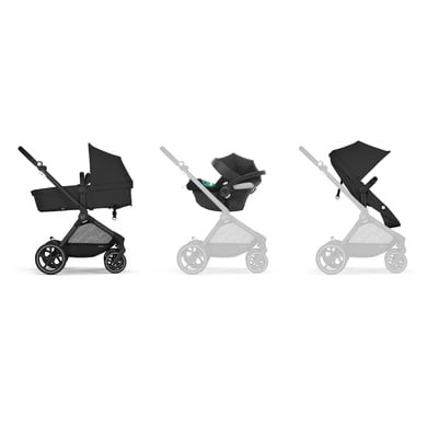 cybex SILVER koÄŤĂˇrek Eos Basic Black Moon Black 2023