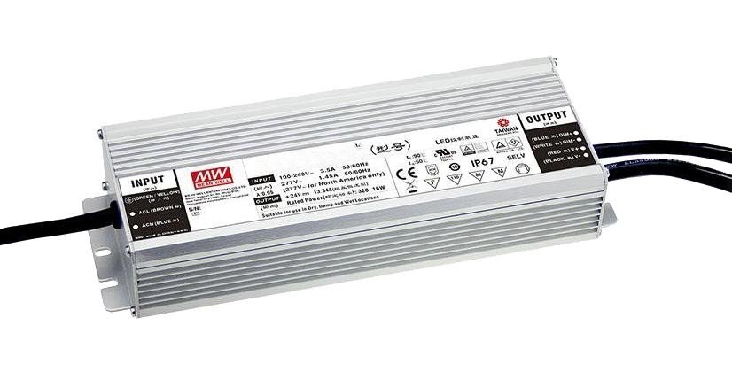 Mean Well Hlg-320H-12B Led Driver, Constant Current/volt, 264W