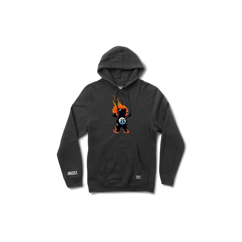 mikina GRIZZLY - Behind The 8Ball Pullover Hoodie (BLK)