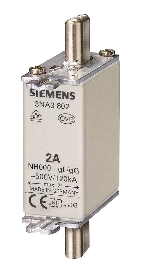 Siemens 3Na3814 Hrc Fuse, 35A, 500Vac, 250Vdc, Blade Tag