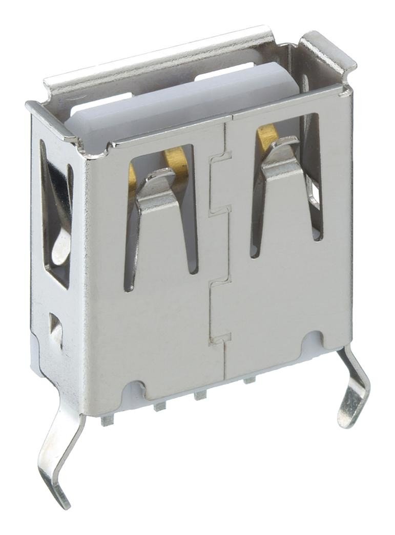 Lumberg 2410 11 Usb Conn, 2.0 Type A, Rcpt, 4Pos, Th