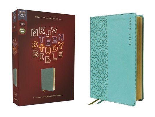 Nkjv, Teen Study Bible, Leathersoft, Teal, Comfort Print (Richards Lawrence O.)(Imitation Leather)