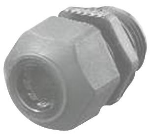 Hubbell Wiring Devices Sec75Ga Cord Connector, Straight Male, Nylon, Npt 0.75In, Grey