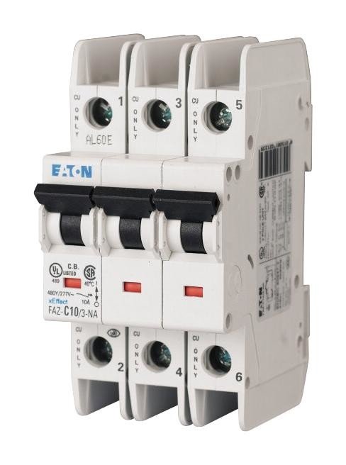 Eaton Moeller Faz-C10/3-Na Thermal Mag Ckt Breaker, 3P, 10A, 480V
