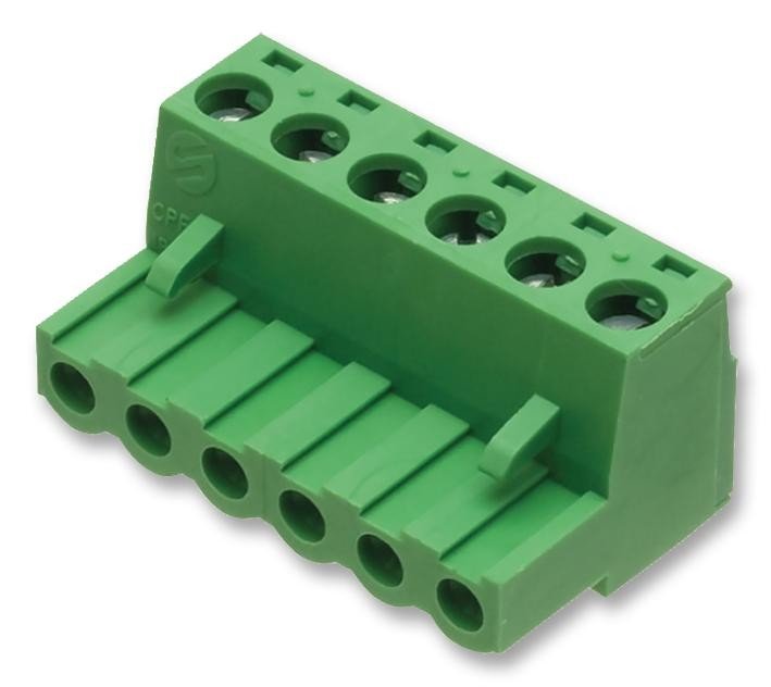 Camdenboss Ctb9208/6 Terminal Block, Pluggable, 6Pos, 12Awg