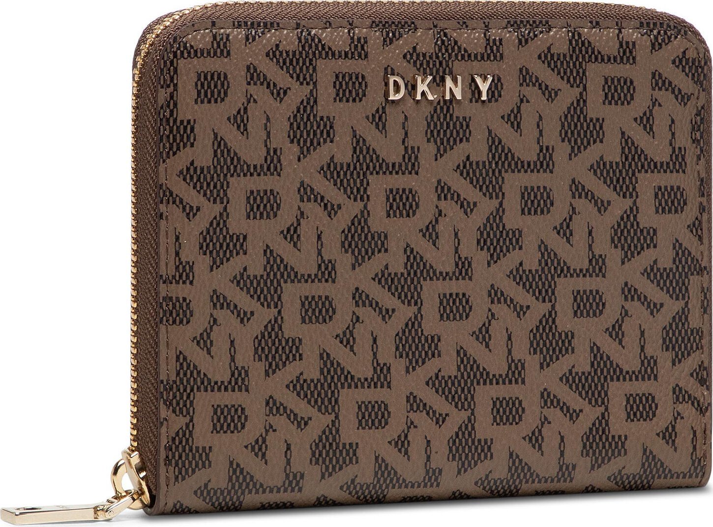 Velká dámská peněženka DKNY Bryant - Sm Zip Aroun R831J656 Mocha/Crml D3E