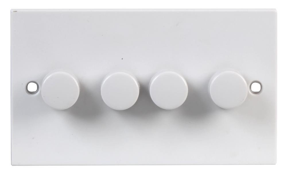 Pro Elec 0404-2-400W Dimmer Switch 4 Gang 2 Way 400W