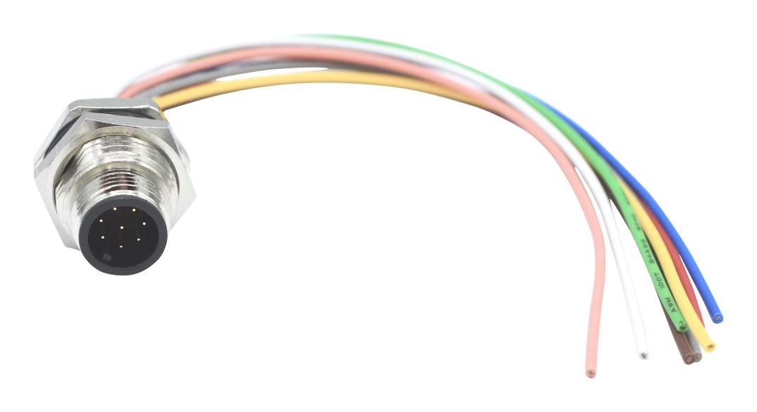 Norcomp Mpm12A08I06Ar03 Sensor Cord, M12 Plug-Free End, 152.4Mm