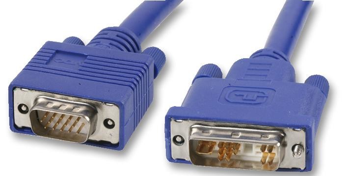 Vdc Dvi/vga 2M Lead, Dvi-A To Vga, Blue, 2M