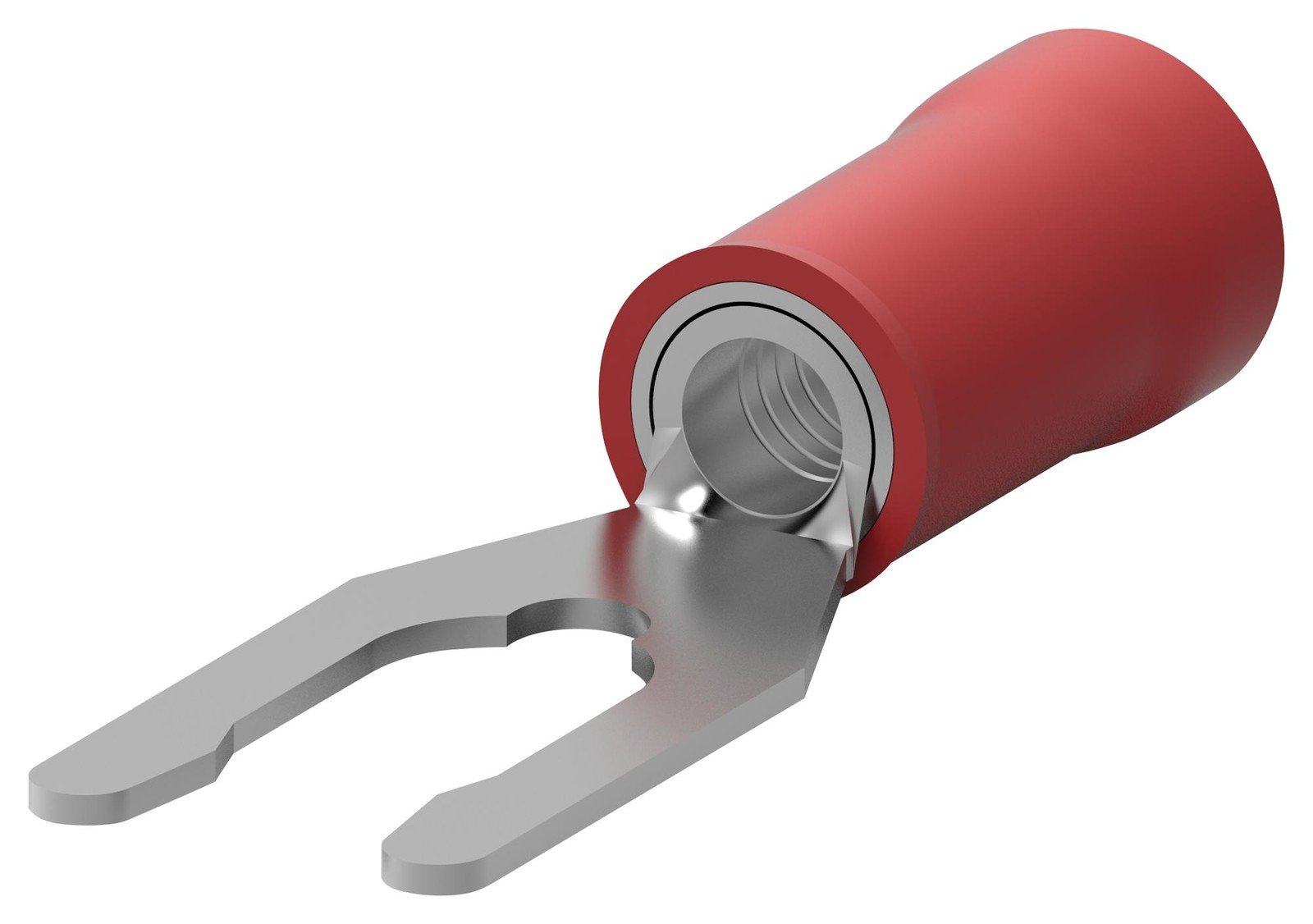 Amp - Te Connectivity 52410-1 Terminal, Spring Spade, #8, Red