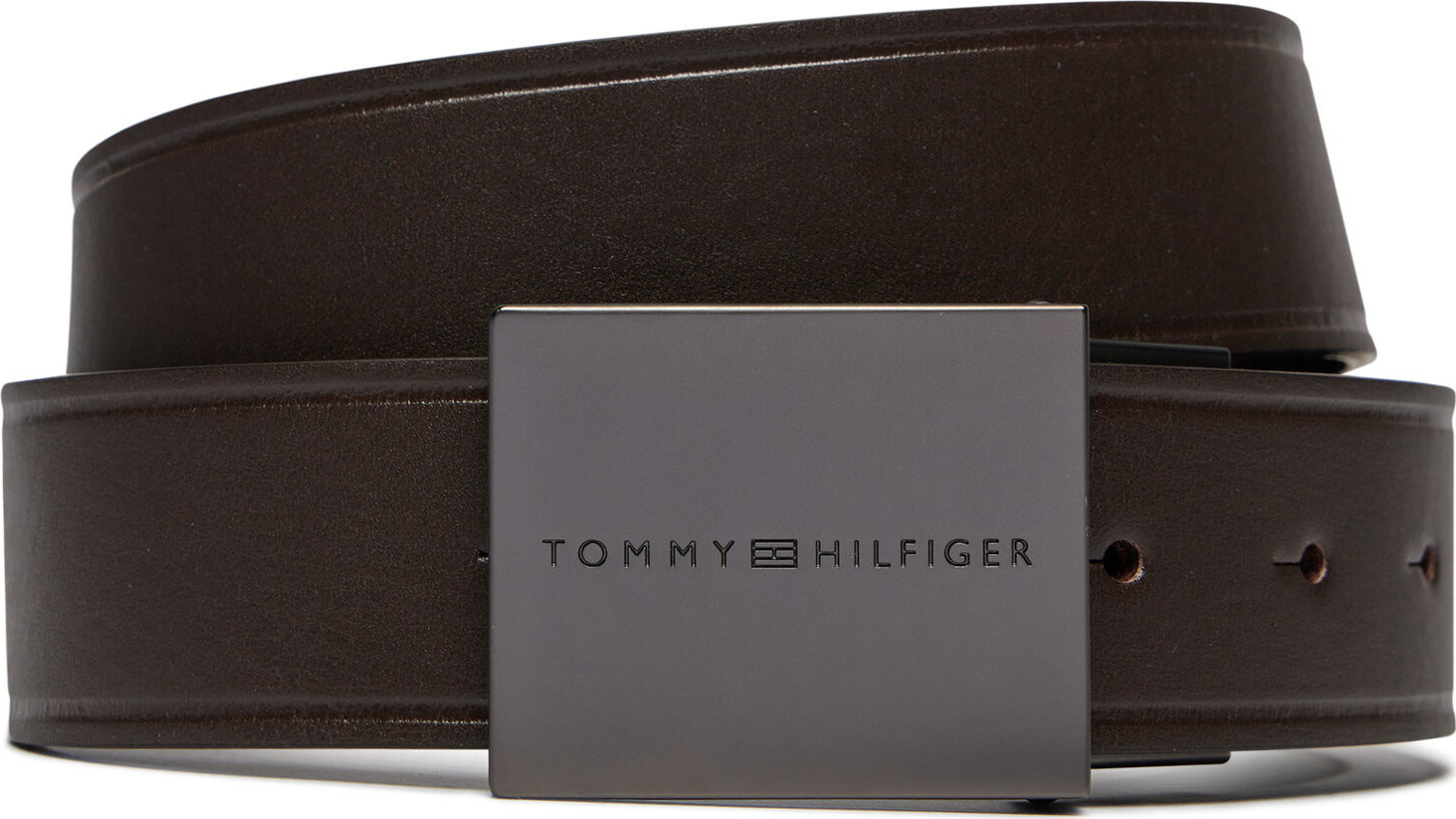 Pánský pásek Tommy Hilfiger Plaque Buckle 3.5 AM0AM12064 Testa Di Moro 0HD