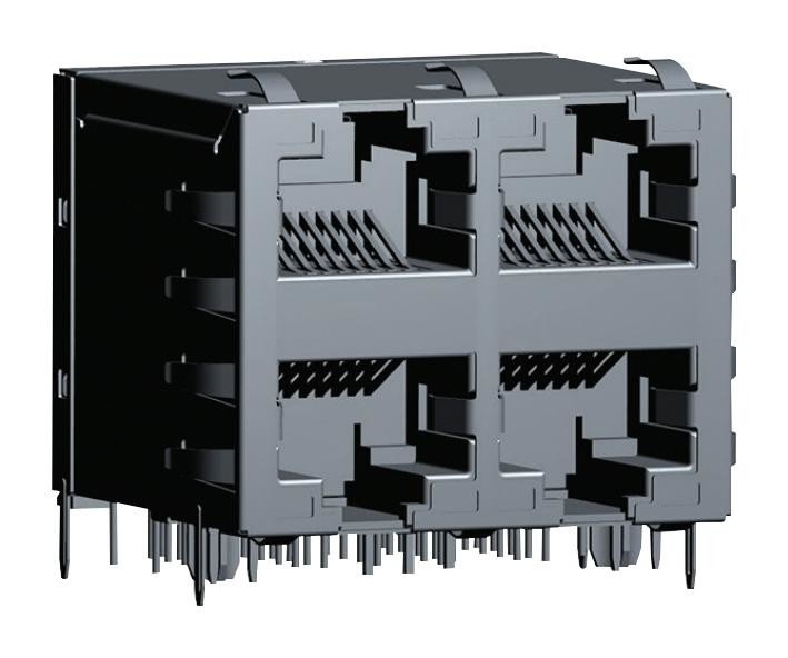 Abracon Arjm22A1-547-Nn-Ew2 Rj45 Connector, Jack, 8P8C, 4Port, Th