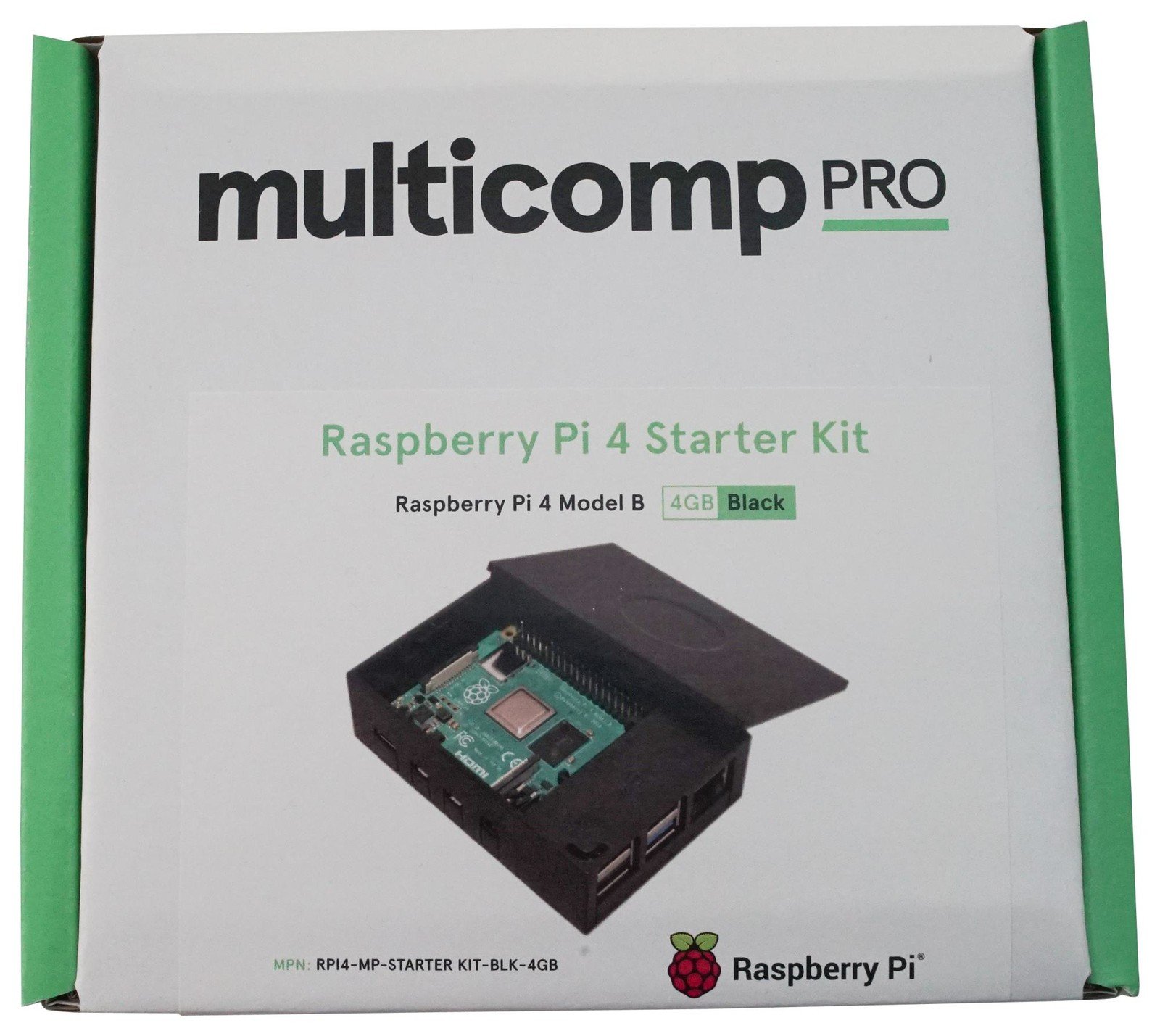 Multicomp Pro Rpi4-Mp-Starter Kit-Blk-4Gb Raspberry Pi 4B Starter Kit, 4Gb, Blk