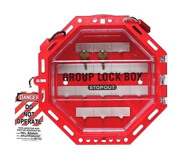 Panduit Psl-1026 Lock Box, Polypropylene, Red