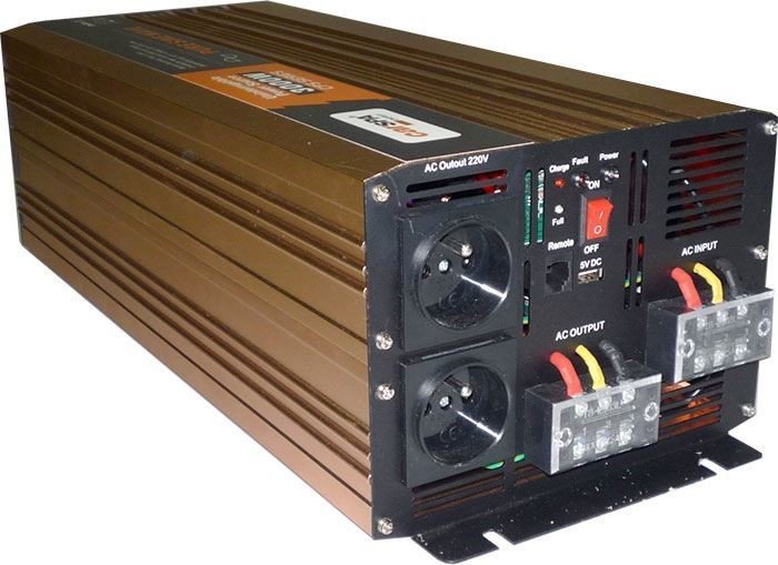 Měnič napětí plus UPS 12V/230V/3000W, CARSPA CPS3000, čistá sinusovka