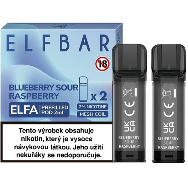 Liquid Elfa Pods 2Pack Blueberry Sour Raspberry 20mg/ml