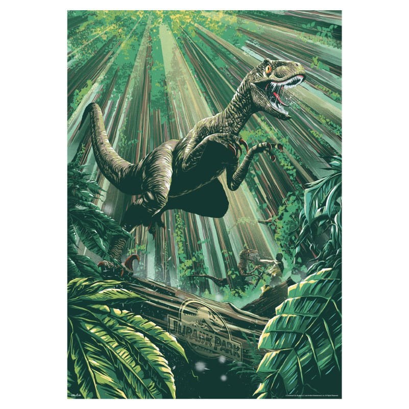 FaNaTtik | Jurassic Park - Art Print (30th Anniversary) Jungle Art (Limited Edition) 42 x 30 cm