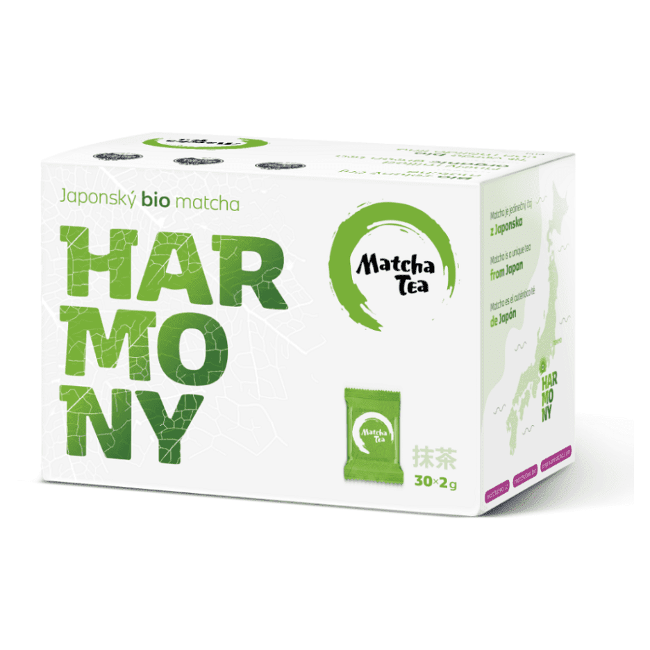 MATCHA TEA Harmony jemně mletý zelený čaj 30x2 g BIO, poškozený obal