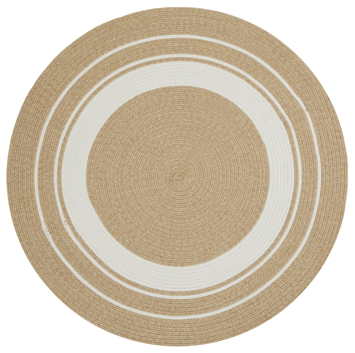 Kusový koberec Braided 105556 Creme Beige kruh – na ven i na doma - 150x150 (průměr) kruh cm NORTHRUGS - Hanse Home koberce