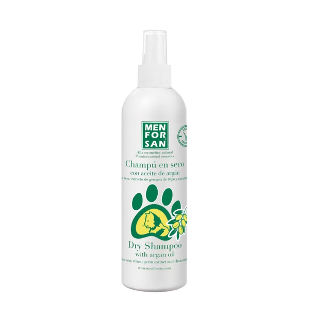 Menforsan suchý šampon s arganovým olejem pro kočky, 250 ml
