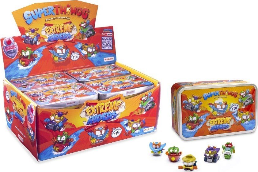 Superthings Sada figurek Extreme Riders v plechovce (mix motivů) - Alltoys