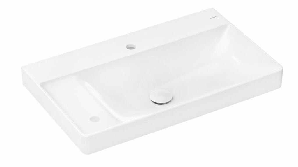 Hansgrohe 61031450 - Umyvadlo 80x48 cm, bez přepadu, 2 otvory pro baterii, SmartClean, bílá