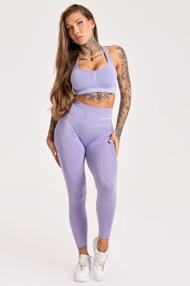 Gym Glamour Legíny Melange Lilac Barva: Fialová, Velikost: L