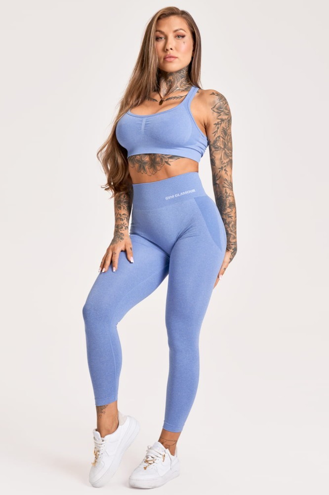 Gym Glamour Legíny Melange Blue Barva: Modrá, Velikost: M