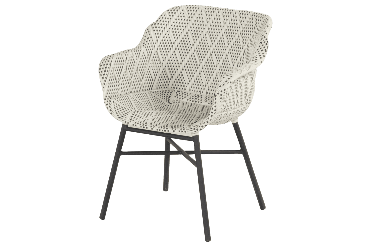 Hartman Pevné křeslo Delphine, umělý výplet, diamond a podnož black