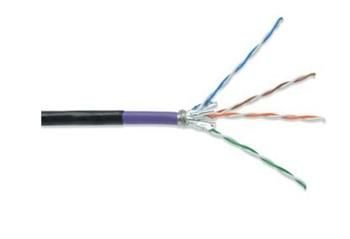 DIGITUS CAT 7 S-FTP PiMF installation cable, raw, AWG 23/1, PE, 1200MHz, Outdoor cable black 1000m drum