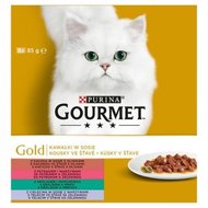Gourmet Gold Multipack kapsičky pro kočky s kousky ve šťávě se zeleninou, 8x85g