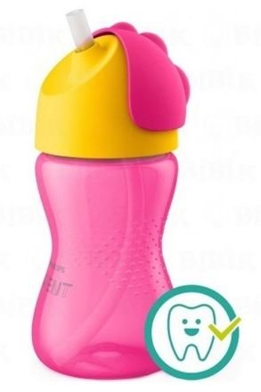 Dětský hrníček Philips AVENT s ohebným brčkem 300 ml, dívka