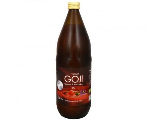 Allnature Goji Kustovnice čínská Premium - 100% Bio šťáva 1000 ml - SLEVA - poškozená etiketa