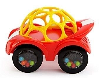 OBALL Hračka autíčko Rattle&Roll™, červené 3m+