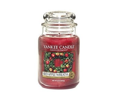 Yankee Candle Red Apple Wreath - Věnec z červených jablíček vonná svíčka Classic velká sklo 623 g