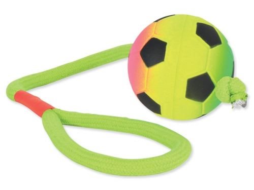 Trixie Neonový míč na šňůře, mechová guma, 6 cm/30 cm
