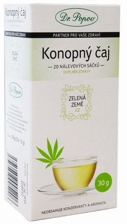 dr. Popov CBD Konopný čaj porcovaný 30 g