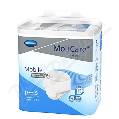 KALHOTKY ABSORPČNÍ NATAHOVACÍ MOLICARE MOBILE 6 KAPEK S BOKY 60-90CM,1475ML,14KS