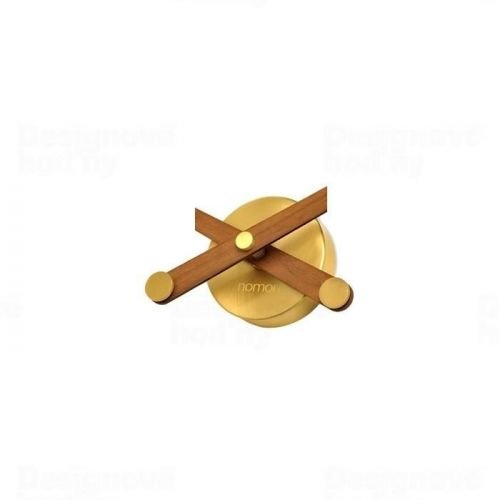 Designové nástěnné hodiny Nomon Sunset Gold ořech 50cm 160957