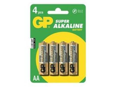 Alkalická baterie GP Super LR6 (AA), 4 ks