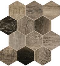 Dlažba Dom Barn Wood grey hexagon 35x37,5 cm, mat, rektifikovaná DBWEM40