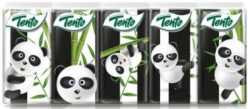 Tento Kids Panda hygienické kapesníky z čisté celulózy 3 vrstvé 10 x 10 kusů