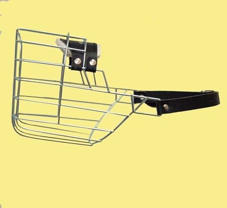 Náhubek kovový Dobrman - pes, chrom 100 x 140 x 115 mm