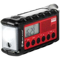 FM outdoorové rádio s lampou Midland C1173, FM, černá, červená