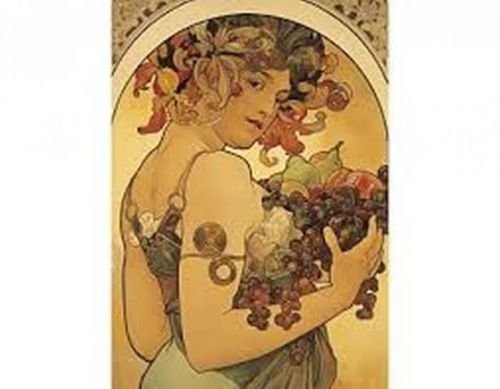 Pohled Alfons Mucha –  Fruit, krátký - neuveden