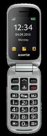 Mobilní telefon Aligator V650 Senior - černý/stříbrný