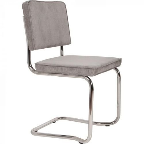 Sada 2 světle šedých židlí Zuiver Ridge Kink Rib