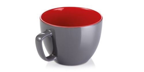 Extra velký hrnek CREMA SHINE, červená